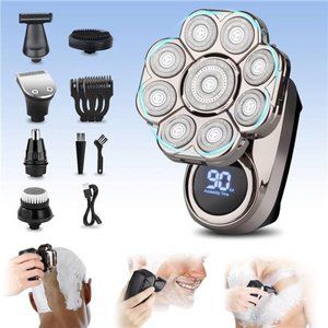 Electric Head Shaver for Bald Men, Upgraded 6-in-1 Head Shaver for Bald Men
